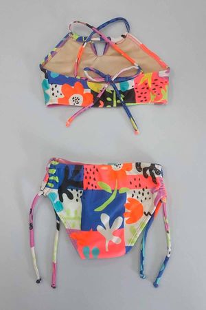 Kids - Bikini High Neck Frunce Echo Beach