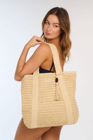 Bolso Tejido Con Borlas Gondwana