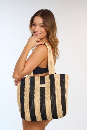 Bolso Tejido Rayado Barbados