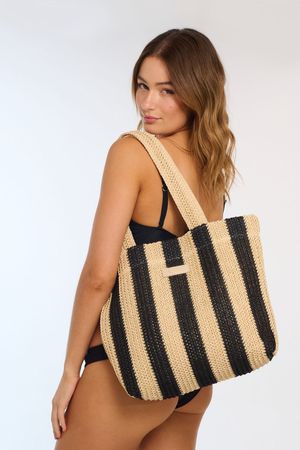 Bolso Tejido Rayado Barbados