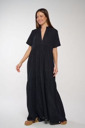 Maxi Vestido Escote En V Con Recortes Daydream